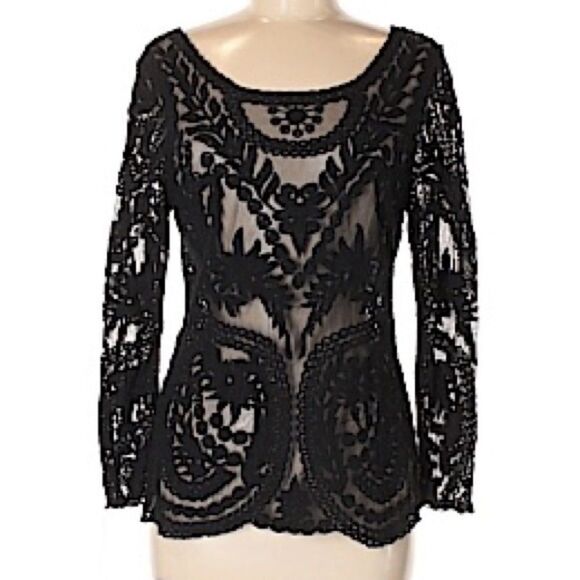✨ Express Mesh Embroidered Long Sleeve Top✨ - Picture 2 of 5